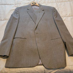 Chaps 3 Piece Gray Wool Suit, 46R, Jacket, Pants, Vest